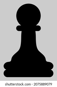 Chess pawn vector illustration. An isolated flat icon illustration of chess pawn with nobody.