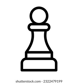 Chess Pawn Vector Thick Line Icon For Personal And Commercial Use.

