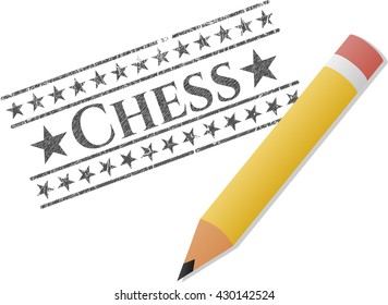Chess pencil draw