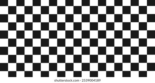 Chess perspective floor background. Black and white chess board perspective floor texture. Chess board pattern surface. Fading and disappearing chess board background.