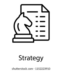 A chess piece with the bill roll characterizing strategy 