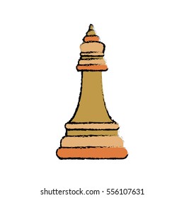 chess piece bishop icon vector illustration graphic design