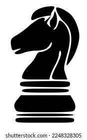 chess piece - black horse emblem