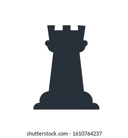 chess piece black solid icon modern design, isolated on white background. flat style for graphic design template. suitable for logo, web, mobile app. vector illustration