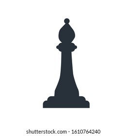 chess piece black solid icon modern design, isolated on white background. flat style for graphic design template. suitable for logo, web, mobile app. vector illustration