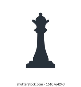 chess piece black solid icon modern design, isolated on white background. flat style for graphic design template. suitable for logo, web, mobile app. vector illustration