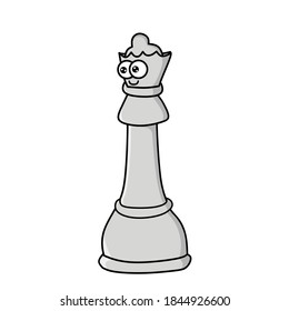 a chess piece character vector illustration design with cute eyes and mouth