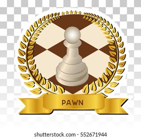 chess piece chess club emblem pawn