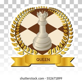 chess piece chess club emblem queen