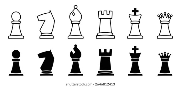 chess piece doodle hand drawing sketch icon