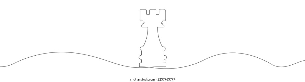 Chess piece elephant vector. elephants vector linear icon. The chess elephant is drawn with a continuous line. A continuous line in the shape of a chess elephant. Outline elephant vector.