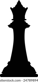 Chess Piece Figures flat black vector icon.