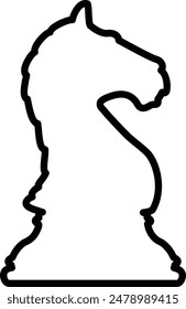 Chess Piece Figures flat black vector icon.