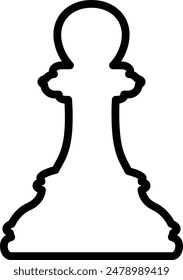Chess Piece Figures flat black vector icon.