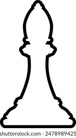 Chess Piece Figures flat black vector icon.