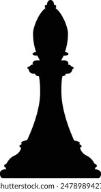 Chess Piece Figures flat black vector icon.