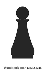 Chess piece. Flat icon or object isolated on white background. Vector