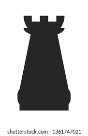 Chess piece. Flat icon or object isolated on white background. Vector