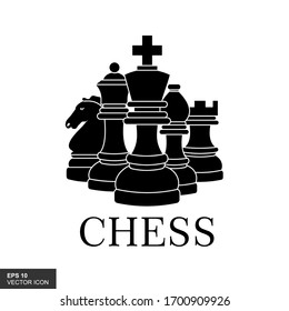 Chess piece. Game concept. Vector illustration.