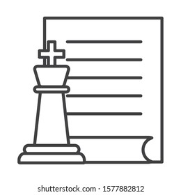 chess piece game with paper document vector illustration design