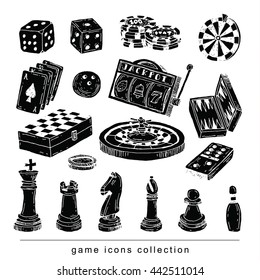 chess piece, hand drawn vector illustration.black