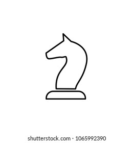 chess piece horse icon. Element of simple icon for websites, web design, mobile app, info graphics. Thin line icon for website design and development, app development on white background