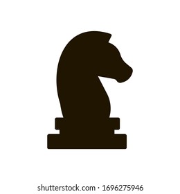 Chess piece horse icon on white background. EPS 10.