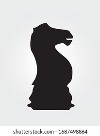 Chess piece, horse. Vector illustration.