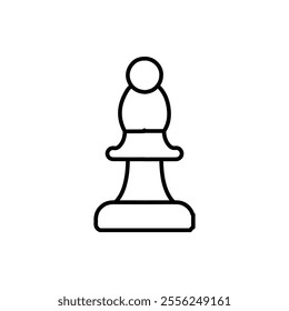 chess piece icon Flat symbol set outline