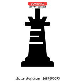 
chess piece icon or logo isolated sign symbol vector illustration - high quality black style vector icons
