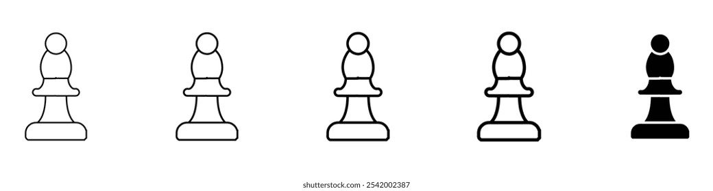 chess piece icon Simple outline illustration