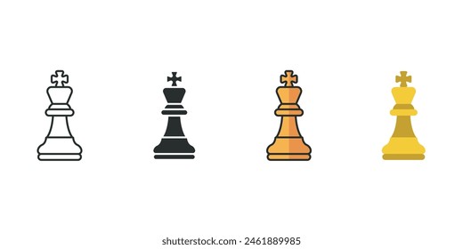 Chess Piece Icon symbol vector illustration isolated on white background