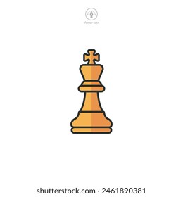 Chess Piece Icon symbol vector illustration isolated on white background