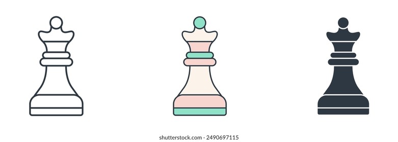 Chess Piece icon theme symbol vector illustration isolated on white background