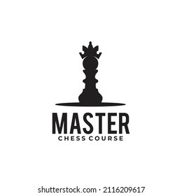 Chess piece icon vector logo design