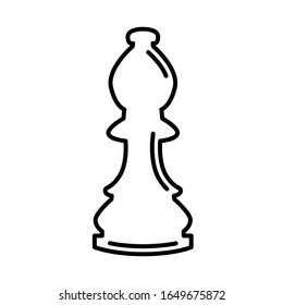 Chess piece icon vector sign and symbol on trendy design