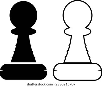 Chess piece icons Vector illustration 