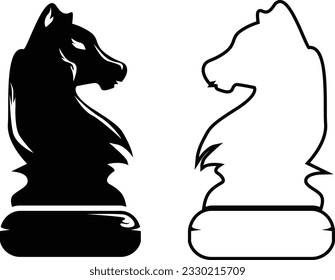 Chess piece icons Vector illustration 
