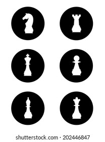 Chess Piece Icons - Vector Set