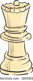 Chess piece, illustration, vector on white background