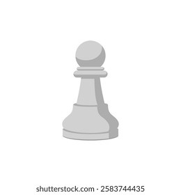 Chess piece isolated: white pawn, strategy and board games concept