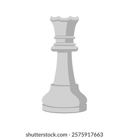 Chess piece isolated: white queen, strategy and board games concept