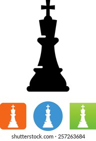 Chess piece king icon