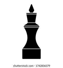 vector de icono del rey de la pieza de ajedrez aislado. Ilustración de acciones