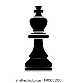 Chess piece king isolated on white background, vector illustration, icon, logo, design, decoration