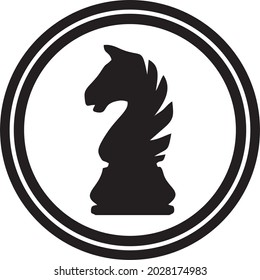 chess piece knight symbol vector