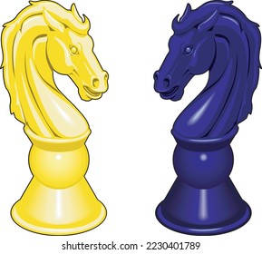 Ilustración vectorial de caballeros de ajedrez Piece