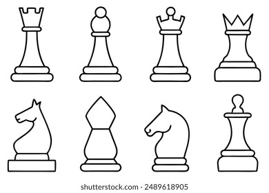 Chess Piece line art artistic impressions