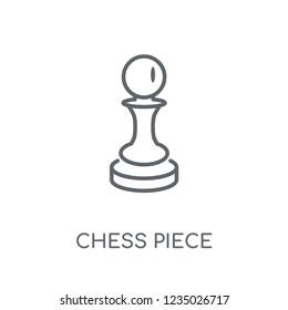 Chess piece linear icon. Modern outline Chess piece logo concept on white background from Entertainment and Arcade collection. Suitable for use on web apps, mobile apps and print media.