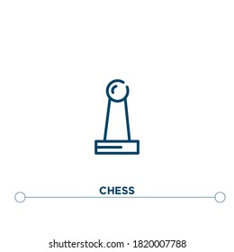 chess piece outline vector icon. simple element illustration. chess piece outline icon from editable entertainment concept. can be used for web and mobile
